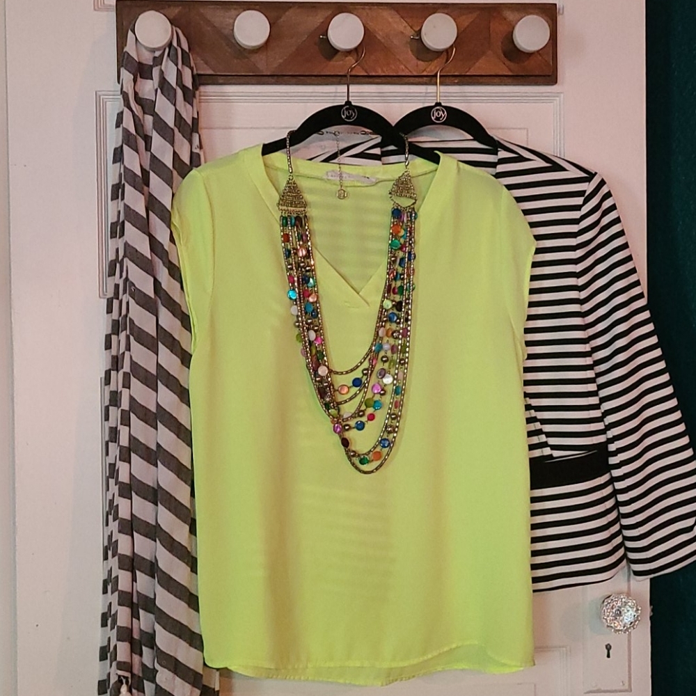 Neon yellow/green blouse